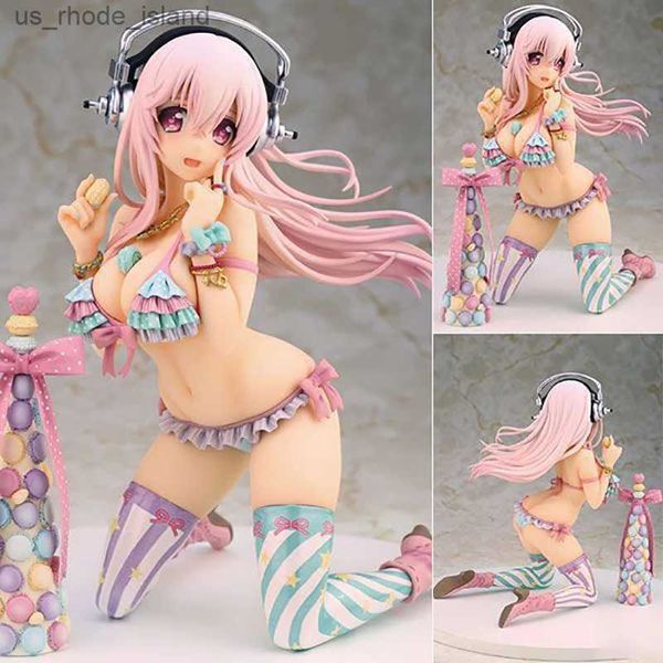 Action Figures Toy Super Sonico Sexy Anime Figure Bikini Costume da bagno Ragazza Supersonico Action Figurine Statua Modello Doll Decorazione da scrivania Giocattoli Regalo