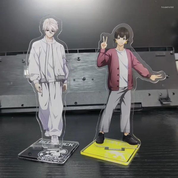 Chaveiros Blue Lock Anime Figuras Modelo Personagem Seishiro Nagi Reo Mikage Itoshirin Cosplay Acrílico Stand Sign Fashion Desk Decor Prop