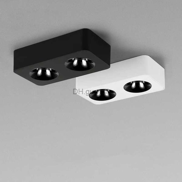 Faretto a binario a led faretto a montaggio superficiale ultrasottile soggiorno camera da letto corridoio luce 18W 24W 30W pannocchia soffitto doppia testa luce audace YQ240124