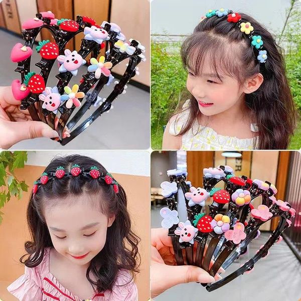 Acessórios de cabelo moda meninas criança bonito flor clipe artesanal morango hairbands presentes de aniversário headwear FS-011