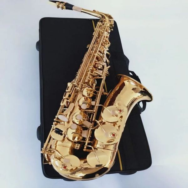 Saxofone alto EbTune instrumento musical de latão profissional super tocando saxofone alto com acessórios 00