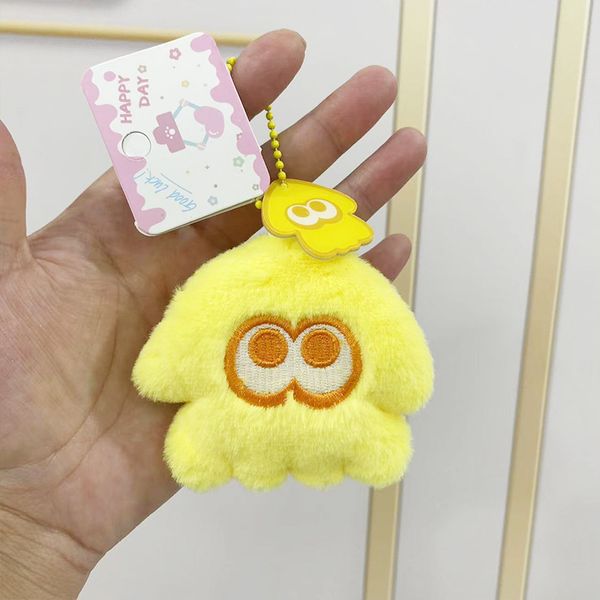 Splatoon Inkling Portachiavi in ​​peluche Kawaii Animali Portachiavi per auto Ciondolo Morbido Peluche con perline Borsa a catena con ciondoli Portachiavi Accessori di gioielli per fan Regali per ragazze