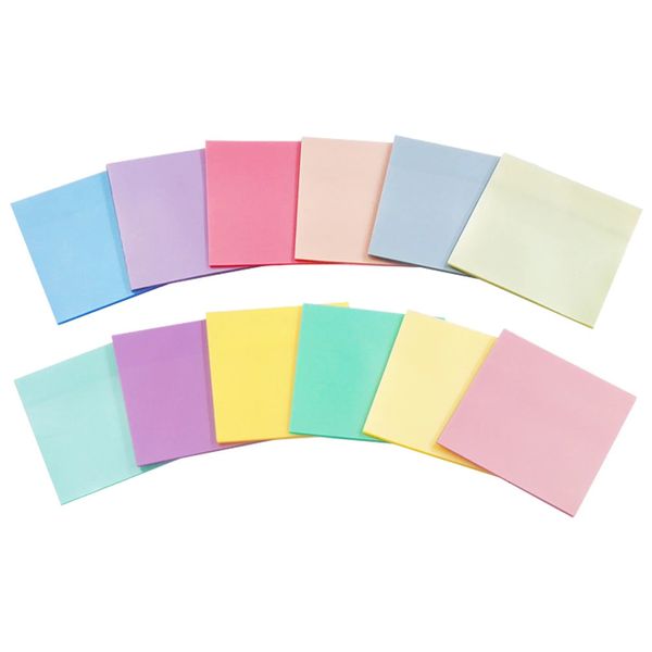 600 pezzi Memo Home Office Cancelleria da lettura Studenti portatili Self Stick 12 colori Riutilizzabile trasparente impermeabile Note Pad 240122