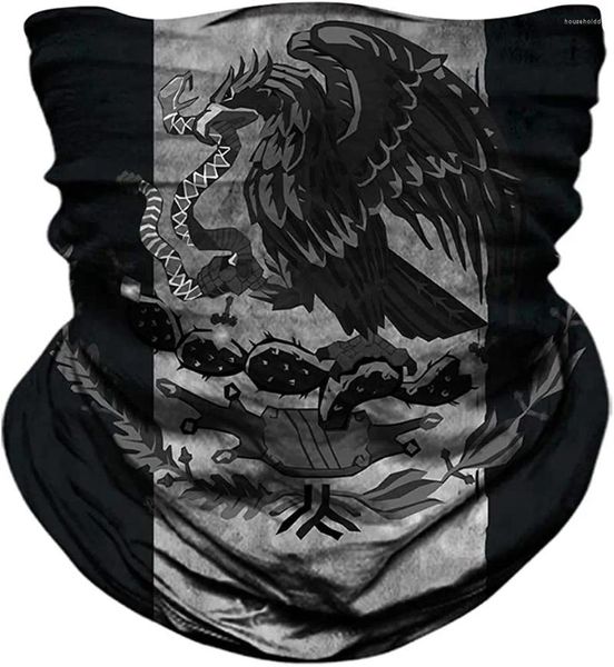 Sciarpe Bandiera del Messico Viso Collo Ghetta Tubo Sciarpa magica Fascia Copricapo multiuso Bandana UV Passamontagna Copricapo per moto