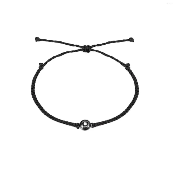 Braccialetti con ciondoli San Valentino Halloween Bracciale da donna facile da indossare Regalo di compleanno Donna Lunghezza regolabile Ragazze Corda intrecciata Cuore d'amore Leggero