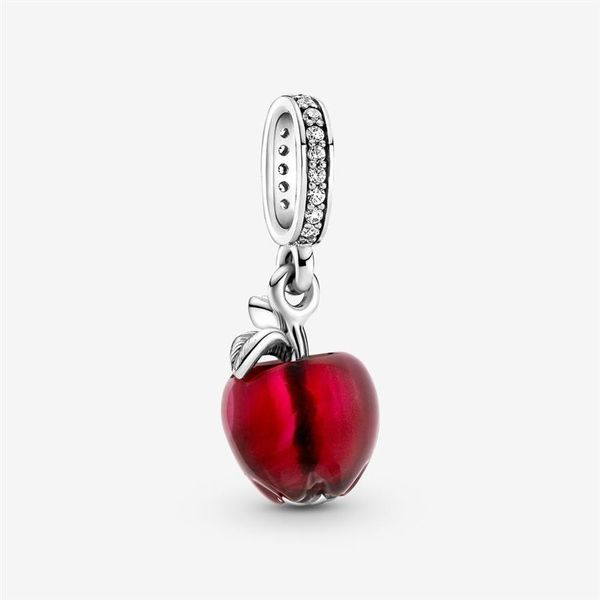 100% 925 prata esterlina murano vidro vermelho bpple balançar encantos caber original europeu charme pulseira moda feminina casamento engagementen315j