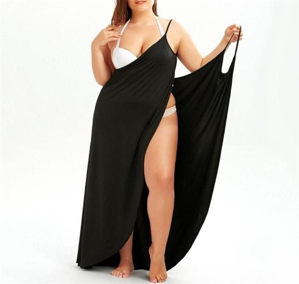 Plus Size Donna Estate Costume da bagno Sciarpa Copricostume Avvolgente Gonna Sarong Maxi Dress up Pareo Bikini 2206189480031