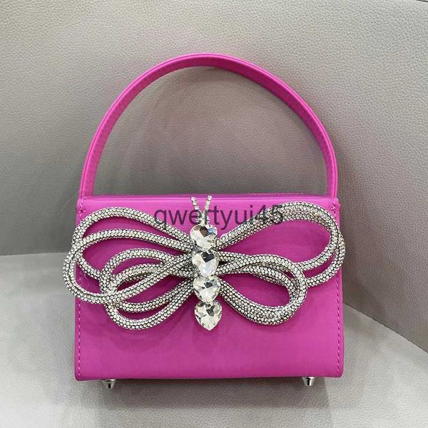 Borse a tracolla Borsa per cena con fiocco con borchie di diamanti Borsa quadrata piccola per le donne Designer di lusso e borsa ig Quality Soulder CrossbodyH2422