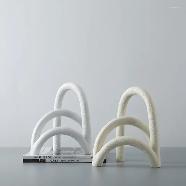 Dekoratif Figürinler Joylove Minimalist Model Ev Reçine Kemik Köprü Tasarımcısı Dekorasyon Oturma Odası TV Dolabı Geometrik Yaratıcı Yumuşak