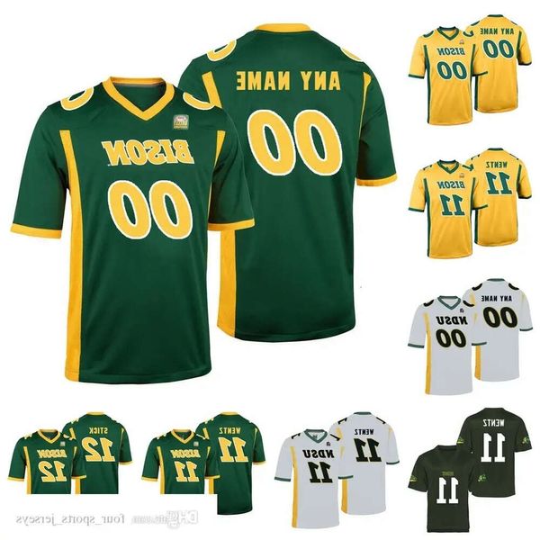 NDSU NCAA Bison College Football Maglie 10 Lance Dunn Jersey Dimitri Williams Adam Cofield Ty Brooks North Dakota State Maglie Custom S High