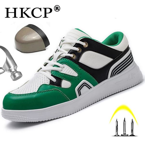 Homens sapatos de segurança das mulheres metal toe sapatos indestrutíveis botas de trabalho com aço toe impermeável respirável tênis unisex 45 240130