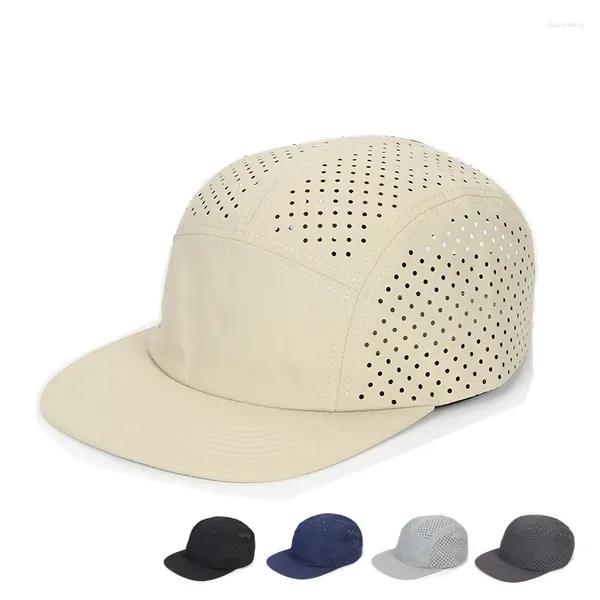 Top Caps 2024 Hızlı Kuru Delikler Erkekler İçin 5 Panel Beyzbol Kadınlar Czapki Somberos Hiphop SkateBoard Snapback Hombre Şapkalar