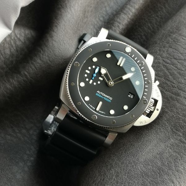 Vs orologio di alta qualità di fabbrica PAM00683 orologio cassa in acciaio pregiato cinturino in caucciù lunetta in ceramica nera quadrante nero orologio luminoso movimento meccanico automatico 42MM
