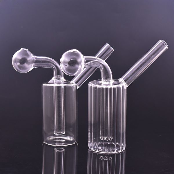 Nuovo mini bong bruciatore a nafta in vetro più economico con bruciatore a nafta in vetro spesso pyrex trasparente riciclatore ashcatcher bong migliori regali promozionali