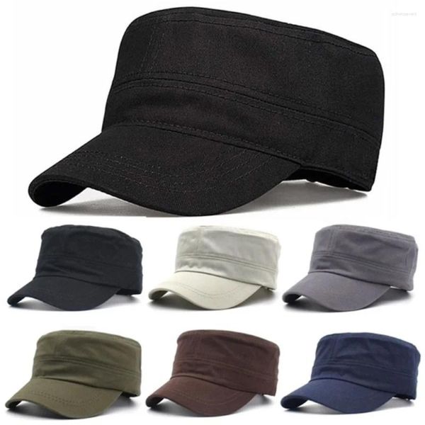 Bonés de bola Homens Flat Top Exército Boné de Beisebol Mulheres Primavera Sólida Algodão Militar Tático Snapback Masculino Esporte Ao Ar Livre Militar Chapéu de Marinheiro