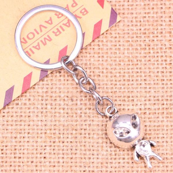 Schlüsselanhänger 20 stücke Mode Keychain 31 15 mm Alien et Anhänger DIY Männer Schmuck Auto Schlüsselanhänger Ringhalter Souvenir für Geschenk