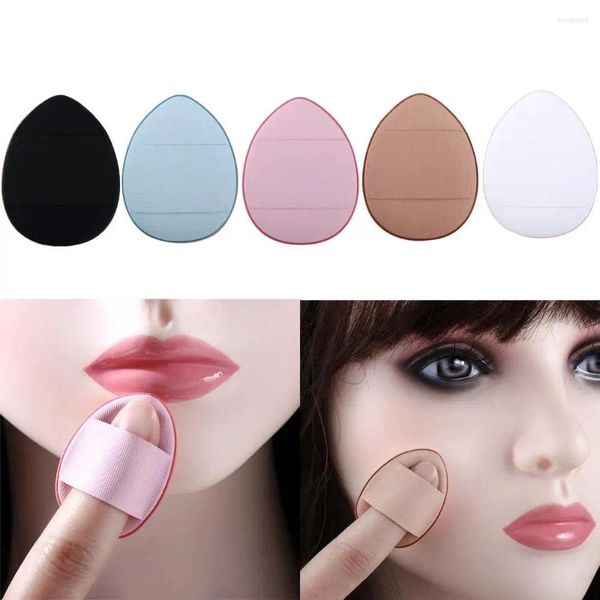 Esponjas de maquiagem Multicolor Soft Mini Detalhe Esponja Puff Thumb Almofadas de Almofada de Ar Portátil Ferramenta de Fundação Seco Molhado Dual-Use Highlighter Suprimentos