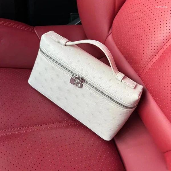 Akşam çantaları şık orijinal cowhide deri kadın omuz omuz sessiz luxurypouch 2024 yaz sokak moda kızlar çanta