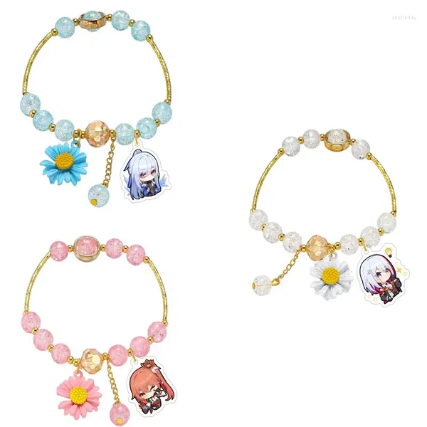 Braccialetti con ciondoli Figura Anime Dan Heng Kafka Bracciale Honkai Star Rail Catena Moda Cristallo Margherita Braccialetti con ciondolo Fan Cosplay Regalo