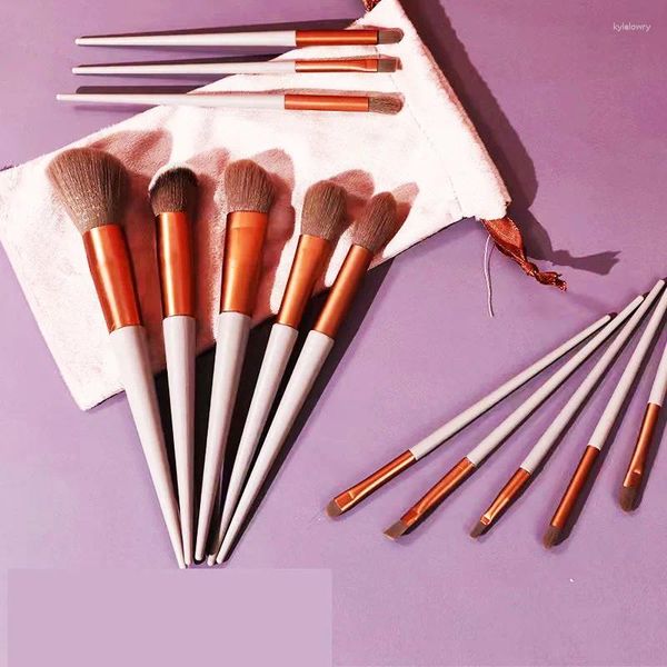 Make-up Pinsel 13 Teile/los Set Lidschatten Foundation Frauen Kosmetische Pulver Erröten Blending Schönheit Bilden Werkzeug Tasche