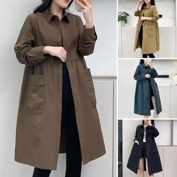 Jaquetas femininas Mulheres Dupla Camada Windbreaker Outono Casual Slim Casaco Moda Plus Size 5Xl Stand-Up Collar Senhoras Jaqueta