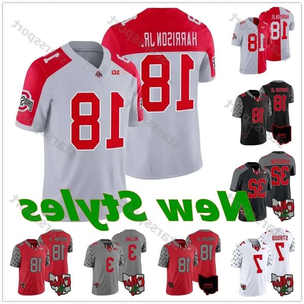 Marvin 18 Harrison Special Buckeyes College Football Jersey Ohio State Mccord Fleming Wilson Stroud Justin Fields 44 J.T.Tuimoloau Egbuk High