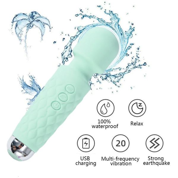 20 modos de vibração forte atualizado mini vibrador carregamento usb varinha portátil massageador g-ponto clitóris vibrador brinquedos sexuais para mulheres 240126