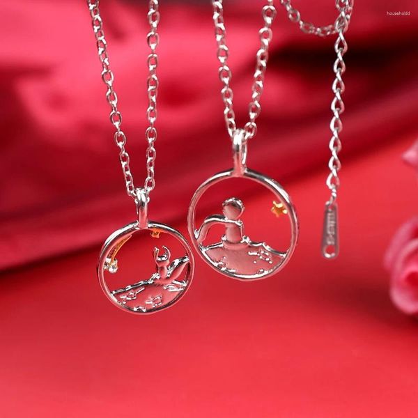 Ожерелья с подвесками, модное ожерелье для пар для влюбленных, принц, маленький лисенок, ювелирные изделия на день Святого Валентина, подарок друзьям на годовщину