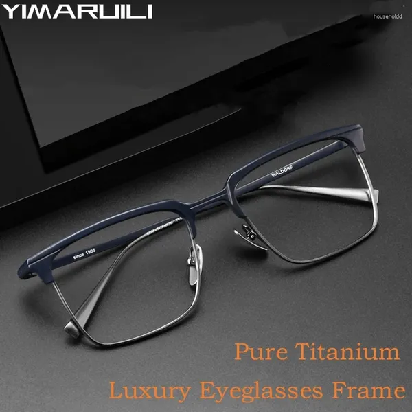 Óculos de sol Frames Yimaruili Moda de ponta Retro.