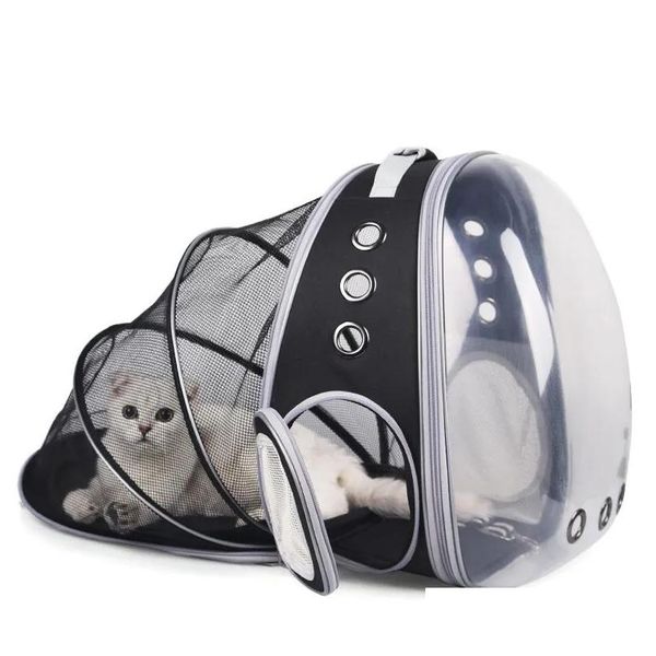 Köpek araba koltuğu köpek araba koltuğu ers en kaliteli nefes alabilen genişletilebilir uzay yolculuğu çantası taşınabilir şeffaf kedi sırt çantası del dhz2b