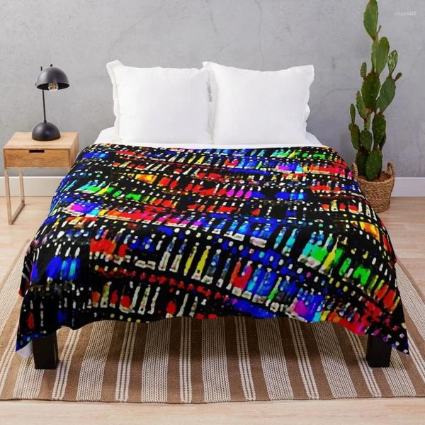 Coperte Tavolozza dei colori Carnevale di Nero Rosso Royelby Iritof Coperta da tiro Soffice simpatico plaid multiuso Manga