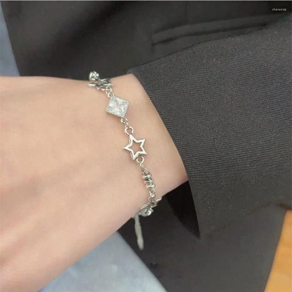 Charm Armbänder Trendy Einfache Fünfzackigen Stern Armband Strass Mädchen Y2K Einstellbare Frauen Mode Schmuck Geburtstag Geschenk