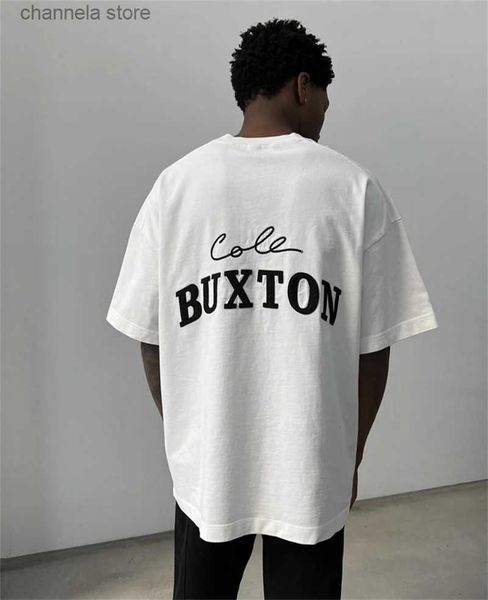 Homens camisetas 23SS Clássico Cole Buxton Adesivo Bordado Carta de Manga Curta T-shirt Oversized Camiseta CB Tees Top Tee Militar T240202