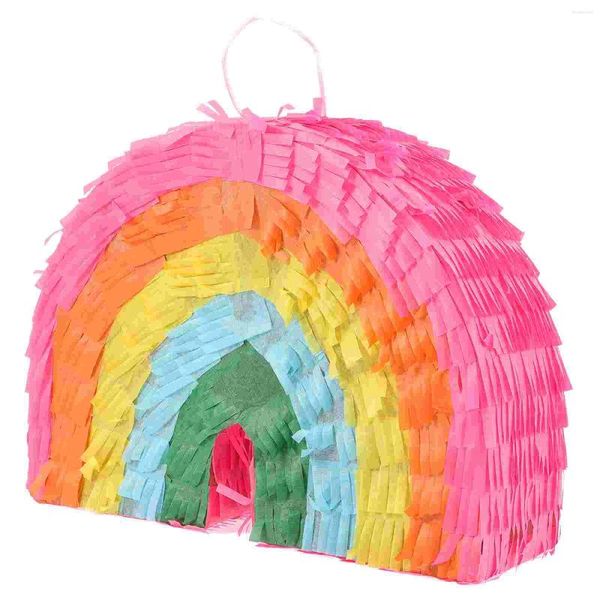 Bomboniera Pinata Compleanno Arcobaleno Pinatasdecorazioni Decor Toypiccola Fiesta Cinco Mayo De colorato appeso pacchetto di forniture messicane