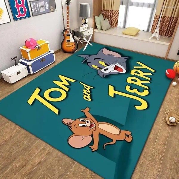 Tapetes Toms e Jerrys Imprimir Tapete Crianças Play Room Tapete Quarto Não-Slip Adulto Presente de Aniversário Decoração de Casa