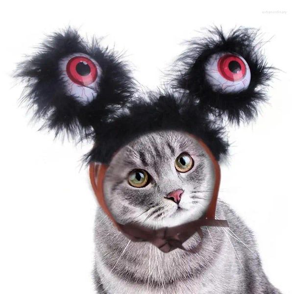 Trasportini per gatti Fascia per capelli di Halloween Bulbi oculari Fasce per occhi elastici per animali domestici Accessorio per costumi con occhi luminosi per la nascita