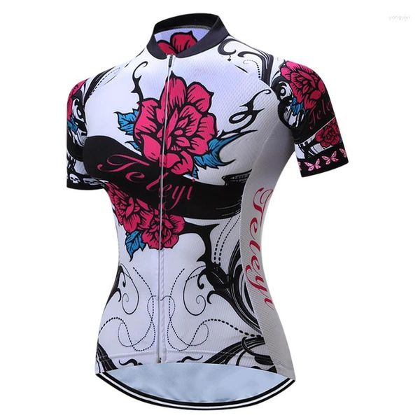 Гоночные куртки TELEYI, женские велосипедные майки высокого качества, топы Ropa Ciclismo, велосипедная одежда с короткими рукавами, женские рубашки