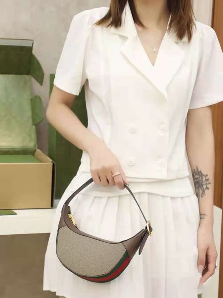 Mini mezza luna ascellate ascelle borse borse borse borsetta Ophidia Luxurys Fashion Lady 7a Canvas Crescent Borse Croissant Bag Man Woman Donna Travel Crossbody Clutch anche spalle borse a tracolla