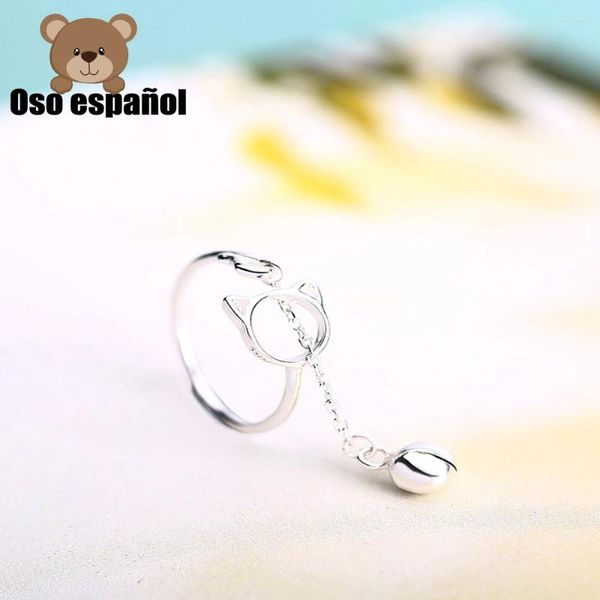 Anelli a grappolo TS-JZ002 Toss Bear in argento sterling 925 con gioielleria raffinata Versione spagnola di qualità superiore Anello con pietra preziosa alla moda da donna