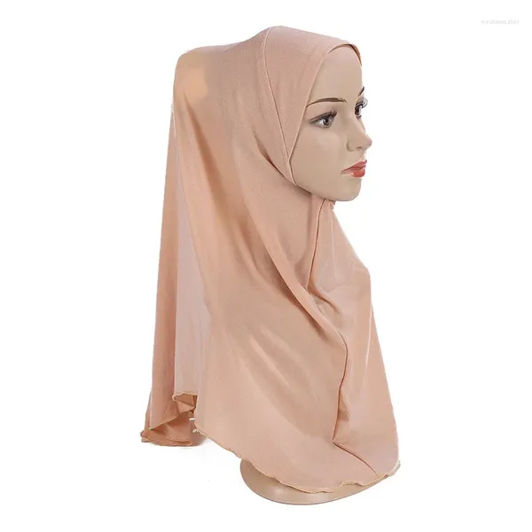 Abbigliamento etnico Foulard malese grande hijab per bambini e adulti semplice