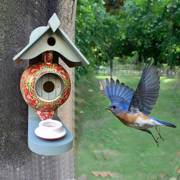 Outros suprimentos para pássaros Bule Birdhouses e alimentadores pendurados Hummingbird House Feeder Outsides Wild