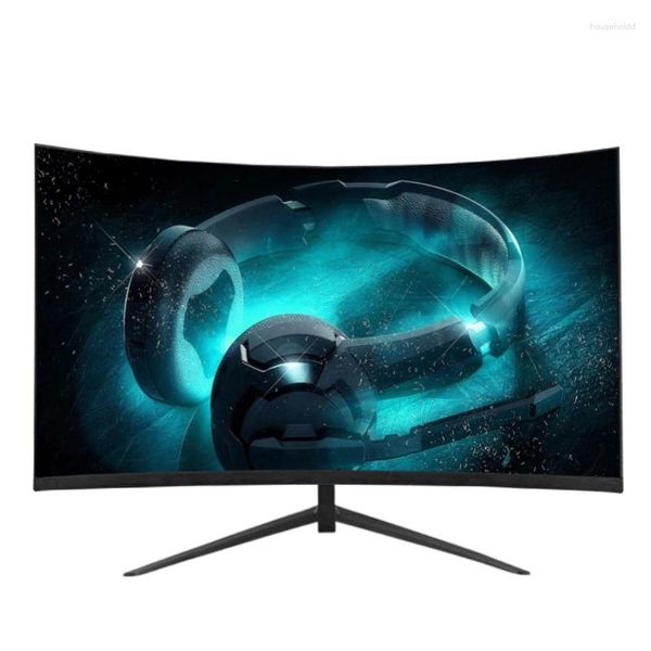 Polegada ips monitor gamer 1080p curvo pc 75hz hdmi compatível display lcd desktop 1k hd computador de jogos