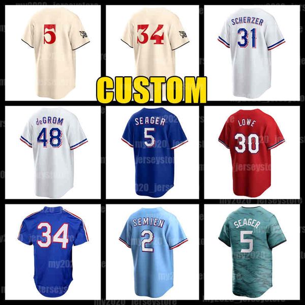 53 Adolis Garcia Jersey 5 Corey Seager Beyzbol 48 Jacob DeGrom 6 Josh Jung Max Scherzer Marcus Semien Nolan Ryan Texas Jonah Heim Leody Taveras Rangers Andrew Knizner