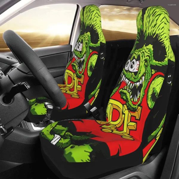 Capas de assento de carro The Rat Fink Capa Personalizada Impressão Universal Protetor Dianteiro Acessórios Conjunto de Almofada