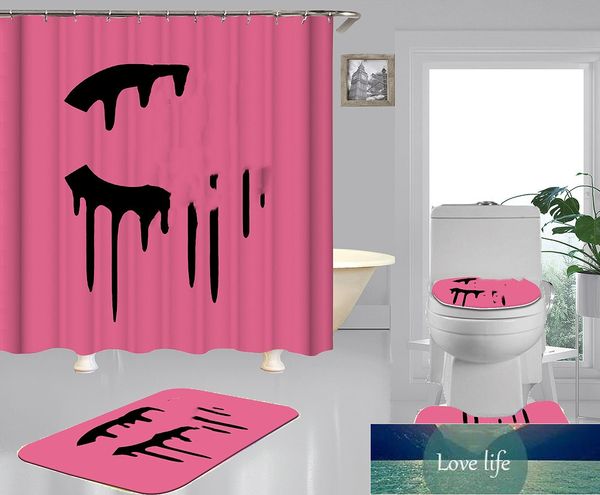 Clássico personalizado carta hd impressão digital à prova de mofo cortina de chuveiro de banheiro de poliéster à prova d'água atacado