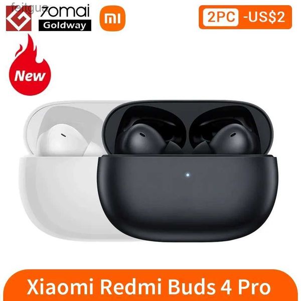 Fones de ouvido de telefone celular Buds 4 Pro Bluetooth Fone de ouvido TWS True Wireless Earbuds Cancelamento de ruído Microfone sem fio Fones de ouvido ANC Headset 4Pro YQ240202