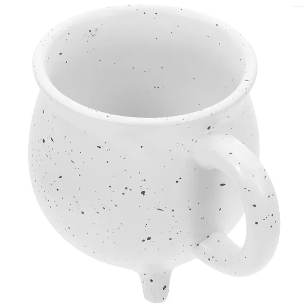 Tazze Tazza per caldaia con treppiede Tazza in ceramica Decorazione vintage per Halloween Fantasma Caffè Latte Acqua