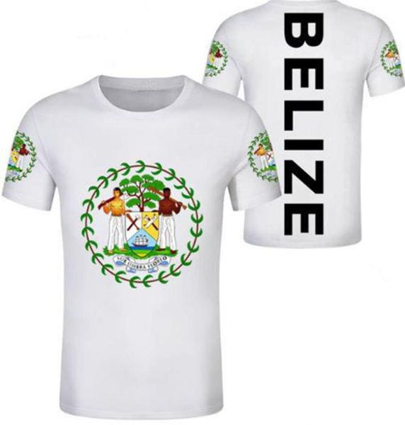 BELIZE maglietta della gioventù maschile personalizzata con nome numero stampa nera po grigia blz maglietta country bz bandiera della nazione del Belize logo clo4736608