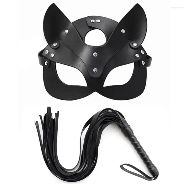 Articoli per feste Donne Maschera in pelle femminile esotica Mezza faccia Volpe Gatto Costume cosplay Spettacolo teatrale