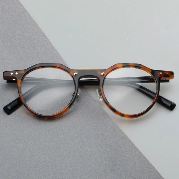 98022 Piastra di design del marchio Bordo spesso Cornice per occhiali vintage per uomo Occhiali da sole Pochromic Anti Blue Ray Montature per occhiali ottici 240119